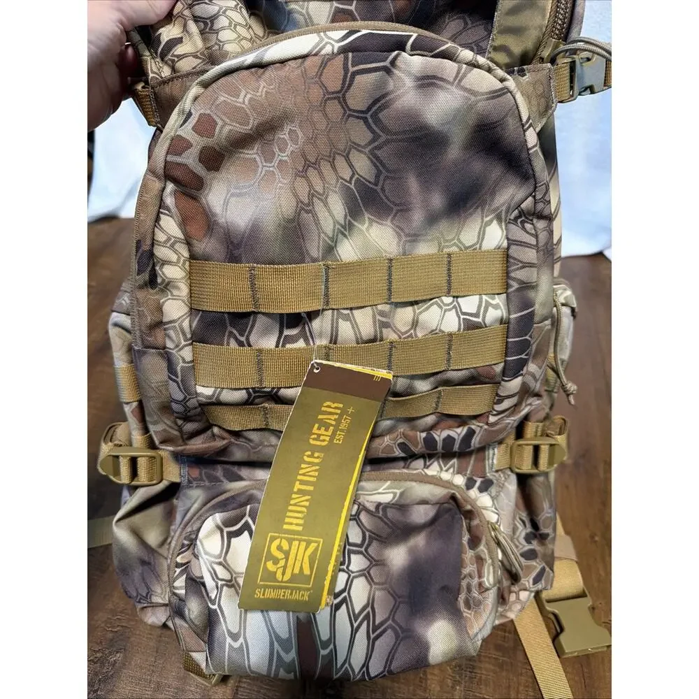 Slumberjack SJK Hone 34L Hunting Backpack Kryptek Camo NWT Rifle Bow Pack